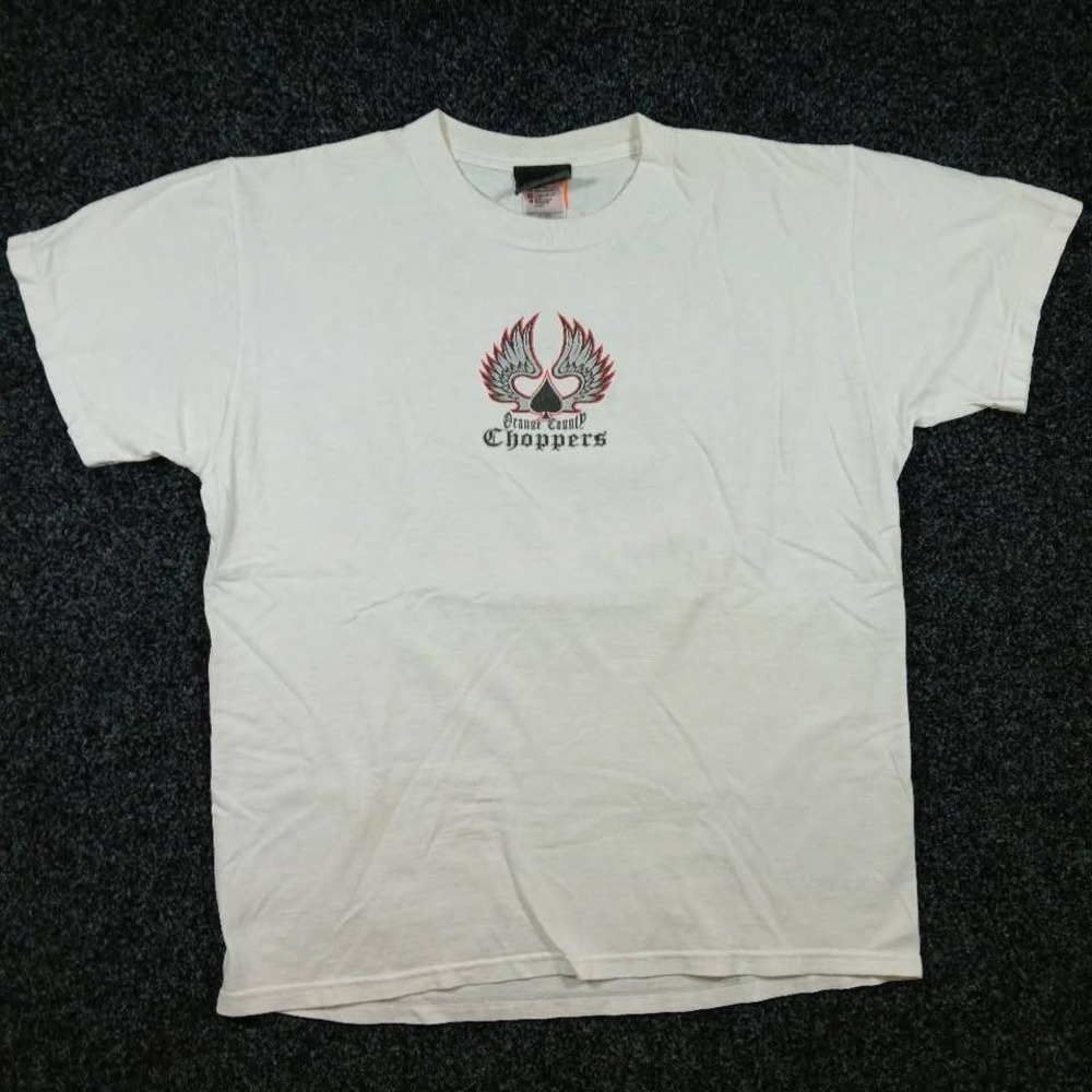 Vintage 2003 Orange County Choppers T-Shirt White Mens Medium Biker OCC Graphic